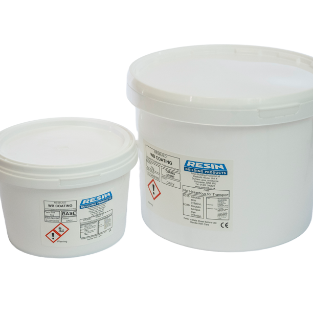 Resbuild WB Coating epoxy resin flooring applied to concrete floor