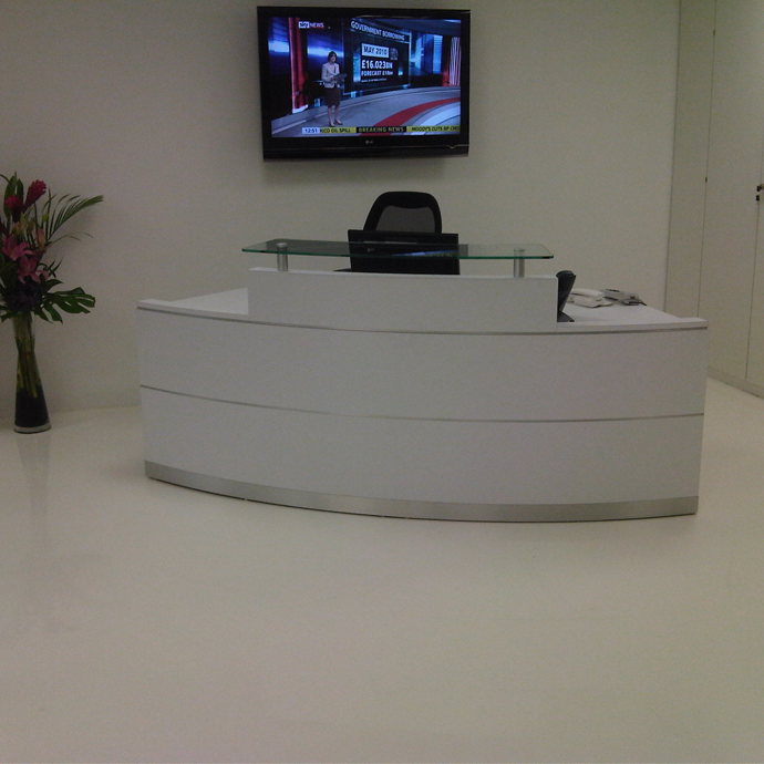 Reception area finished with SL Screed commercial resin flooring