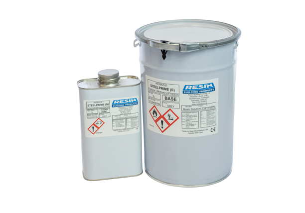 Resbuild Steelprime S solvent-based epoxy anti-corrosive primer used in industrial coating services for steel and galvanised metal protection