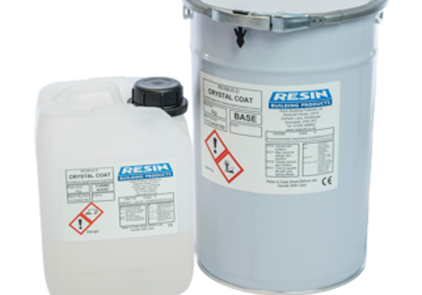 Crystal Coat epoxy resin floor coating supplied as part of epoxy resin supplies range