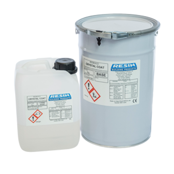 Crystal Coat epoxy resin floor coating supplied as part of epoxy resin supplies range