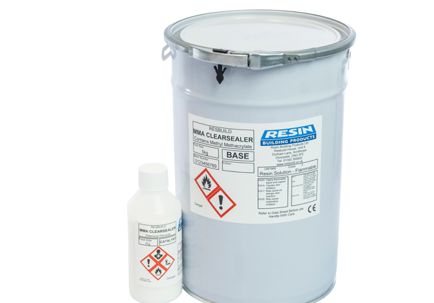 MMA Clear Sealer applied as a durable resin floor finish