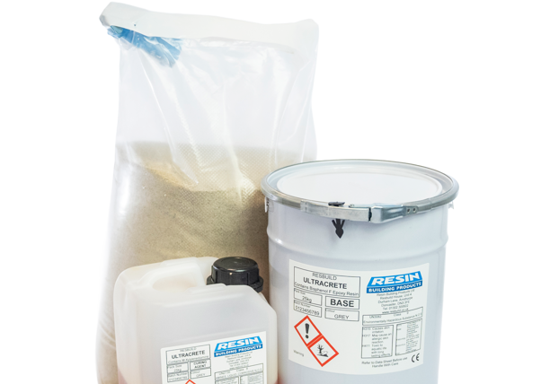 Resbuild Ultracrete epoxy resin floor screed applied to industrial concrete surface