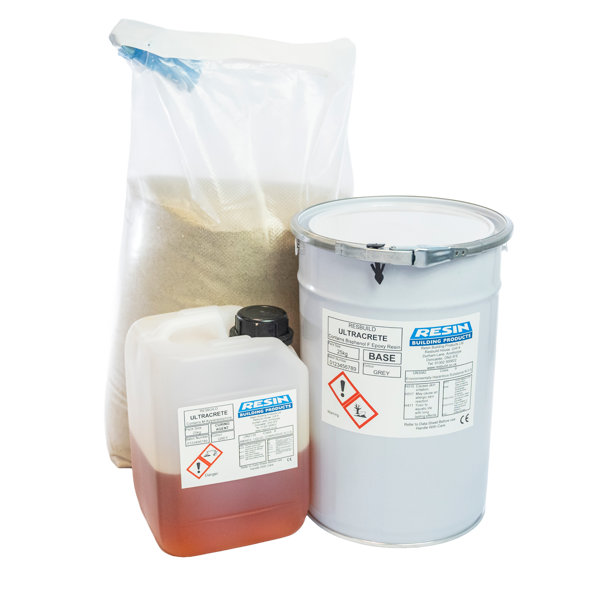 Resbuild Ultracrete epoxy resin floor screed applied to industrial concrete surface