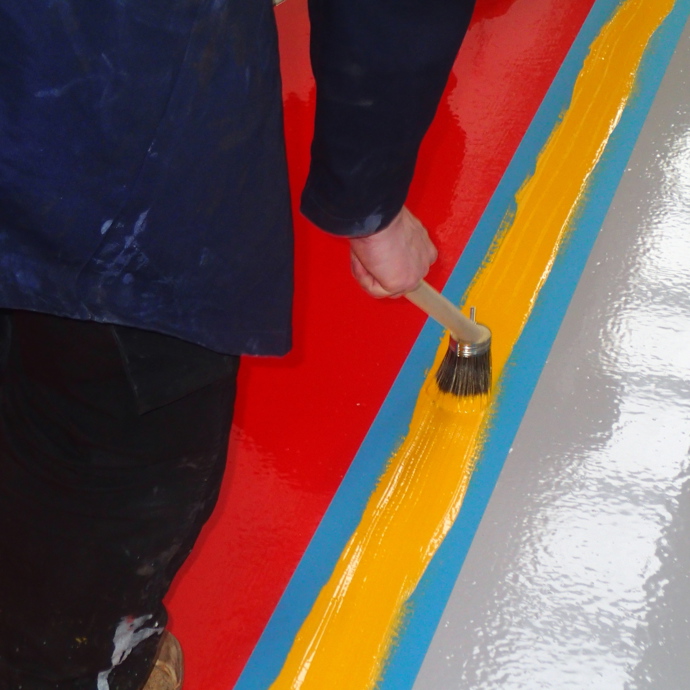 More epoxy floor installation