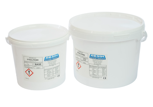 Resbuild Steelprime water-based epoxy anti-corrosive steel primer supplied by epoxy resin UK suppliers for industrial steel protection